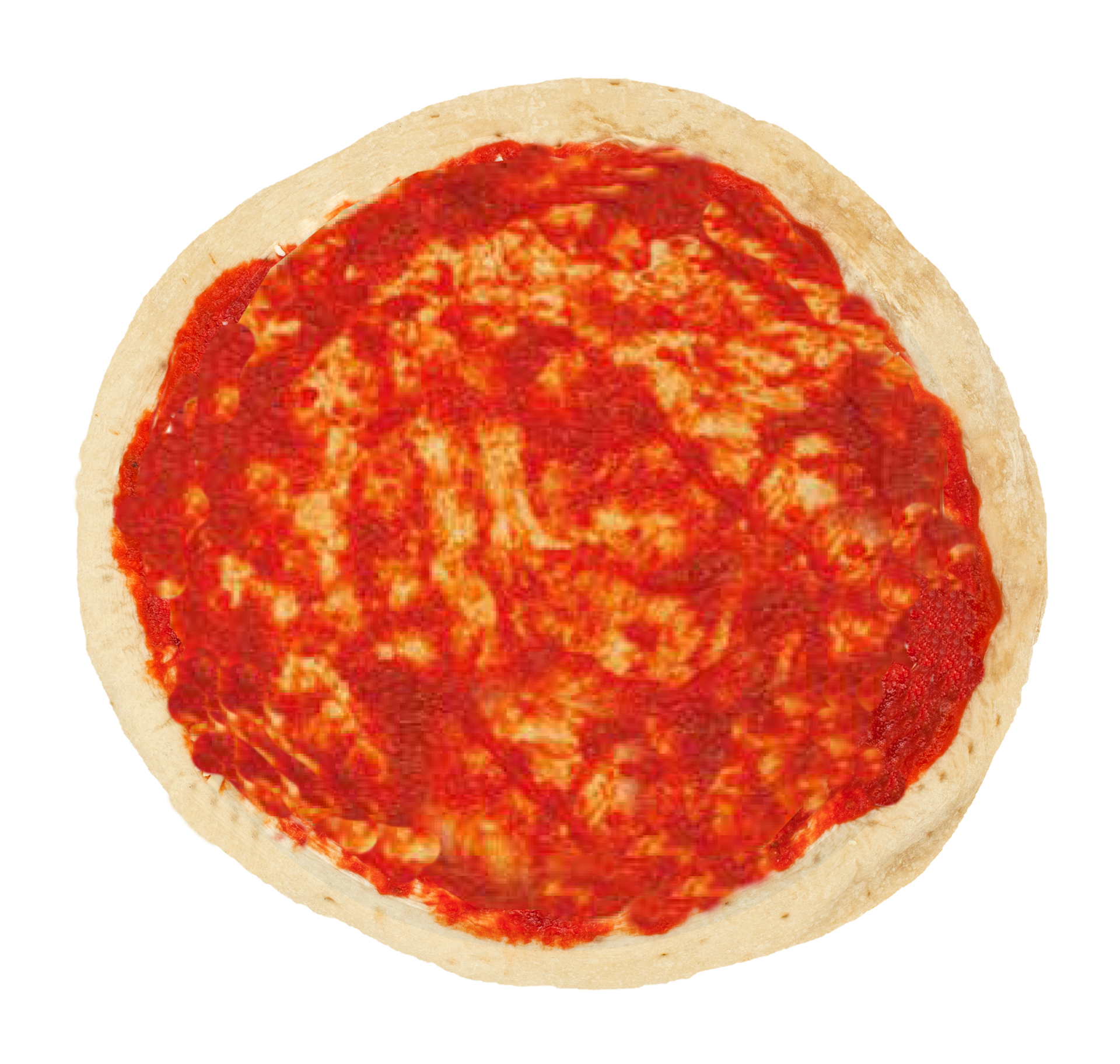 Pizza-Basis mit Tomatensoße